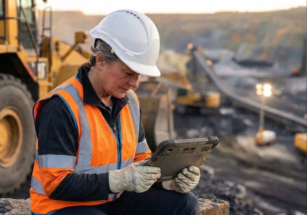 Rugged tablet for mining